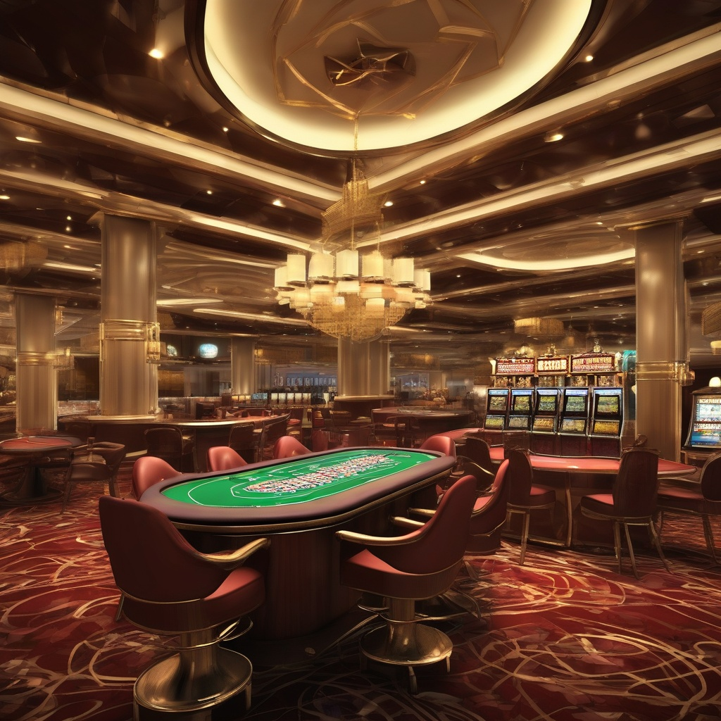 Elegant casino hotel lobby